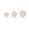 Spiral Decorative Orb Set of 3 | Varied Sizes | White Textured Ceramic