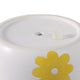Decorative Planter | Yellow Daisy Flowers on Modern White Polyresin 6"