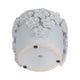 Nels Decorative Planter | Raised Flower Detailwork | White Ceramic 6"