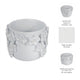 Nels Decorative Planter | Raised Flower Detailwork | White Ceramic 6"