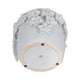 Outdoor Decorative Planter | Artful 3D Raised Floral Applique | 7" White