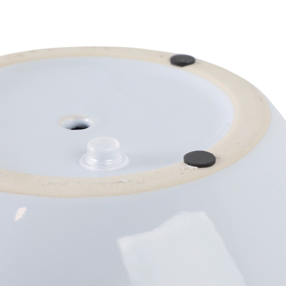 Indoor Outdoor Flower Planter Pot | White Tapered Bubbled Ceramic