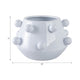 Indoor Outdoor Flower Planter Pot | White Tapered Bubbled Ceramic