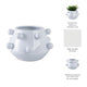 Indoor Outdoor Flower Planter Pot | White Tapered Bubbled Ceramic