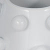 Outdoor Decorative Planter | 3D Raised Bubble Design | 8" White Ceramic