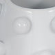 Outdoor Decorative Planter | 3D Raised Bubble Design | 8" White Ceramic