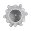 Outdoor Decorative Planter | 3D Raised Bubble Design | 8" White Ceramic