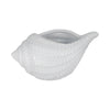 Decorative Coastal Seashell Accent Planter | 10" Gloss White Ceramic