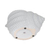 Decorative Coastal Seashell Accent Planter | 10" Gloss White Ceramic