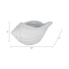 Decorative Coastal Seashell Accent Planter | 10" Gloss White Ceramic