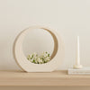 Accent Decor | 8" Glaze Loop Design | Modern Sand White Ceramic