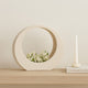 Accent Decor | 8" Glaze Loop Design | Modern Sand White Ceramic