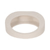 Accent Decor | 8" Glaze Loop Design | Modern Sand White Ceramic