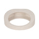 Accent Decor | 8" Glaze Loop Design | Modern Sand White Ceramic