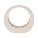 Accent Decor | 8" Glaze Loop Design | Modern Sand White Ceramic