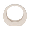 Accent Decor | 8" Glaze Loop Design | Modern Sand White Ceramic