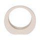 Accent Decor | 8" Glaze Loop Design | Modern Sand White Ceramic