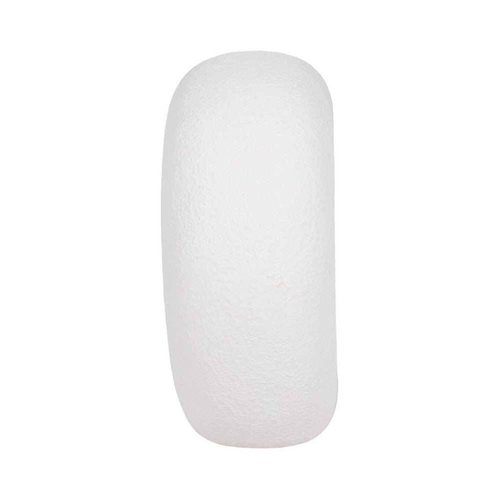Cutout Slanted Ring Decorative Accent | Textured White Ceramic | 10"