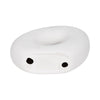 Cutout Slanted Ring Decorative Accent | Textured White Ceramic | 10"
