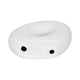 Cutout Slanted Ring Decorative Accent | Textured White Ceramic | 10"