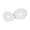 Cutout Slanted Ring Decorative Accent | Textured White Ceramic | 10"