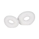 Cutout Slanted Ring Decorative Accent | Textured White Ceramic | 10"