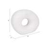 Cutout Slanted Ring Decorative Accent | Textured White Ceramic | 10"