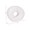 Cutout Slanted Ring Decorative Accent | Textured White Ceramic | 10"
