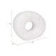 Cutout Slanted Ring Decorative Accent | Textured White Ceramic | 10"