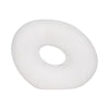 Cutout Slanted Ring Decorative Accent | Textured White Ceramic | 10"