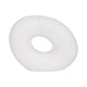 Cutout Slanted Ring Decorative Accent | Textured White Ceramic | 10"