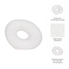 Cutout Slanted Ring Decorative Accent | Textured White Ceramic | 10"