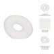 Cutout Slanted Ring Decorative Accent | Textured White Ceramic | 10"