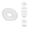 Cutout Slanted Ring Decorative Accent | Textured White Ceramic | 10"