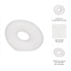 Cutout Slanted Ring Decorative Accent | Textured White Ceramic | 10"