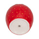 Strawberry Planter | 3D Design with Calyx Rim | Red Glossy Ceramic 7"