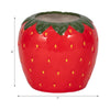 Strawberry Planter | 3D Design with Calyx Rim | Red Glossy Ceramic 7"