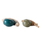 Snail Figurine Set of 2 | Flower Shells in Blue & Green | Ivory Porcelain SBH-20380-01