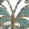 Wind Chime | Mosaic Butterfly with Gold Bells & Glass Beads | Blue Iron