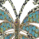 Wind Chime | Mosaic Butterfly with Gold Bells & Glass Beads | Blue Iron