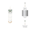 Wind Chime | Mosaic Butterfly with Gold Bells & Glass Beads | Blue Iron