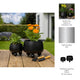Modern Outdoor Garden Planter Set of 2 | Modern Black Iron Ball Footed