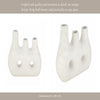 Decorative Floral Vase w 3 Abstract Openings | 11" Ivory Dolomite