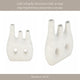 Decorative Floral Vase w 3 Abstract Openings | 11" Ivory Dolomite