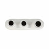 Decorative Floral Vase w 3 Abstract Openings | 11" Ivory Dolomite