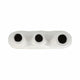 Decorative Floral Vase w 3 Abstract Openings | 11" Ivory Dolomite