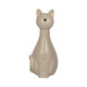 Decorative Comic Kitty Cat Figurine in Sitting Pose | Gray Ceramic | 9"