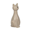 Decorative Comic Kitty Cat Figurine in Sitting Pose | Gray Ceramic | 9"
