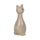 Decorative Comic Kitty Cat Figurine in Sitting Pose | Gray Ceramic | 9"