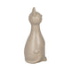 Decorative Comic Kitty Cat Figurine in Sitting Pose | Gray Ceramic | 9"